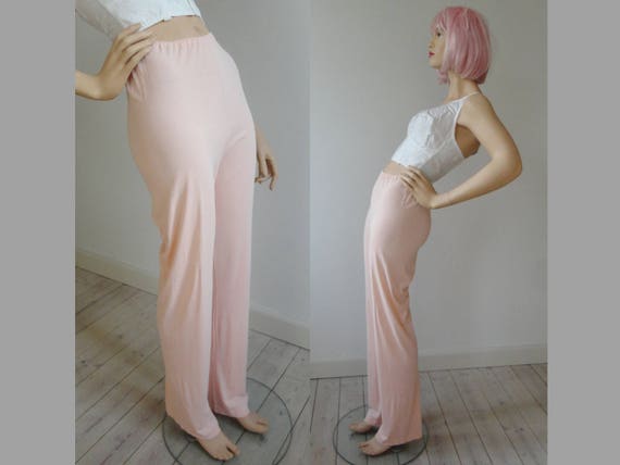 40s Delicate Pink Lingerie Pants // Rayon