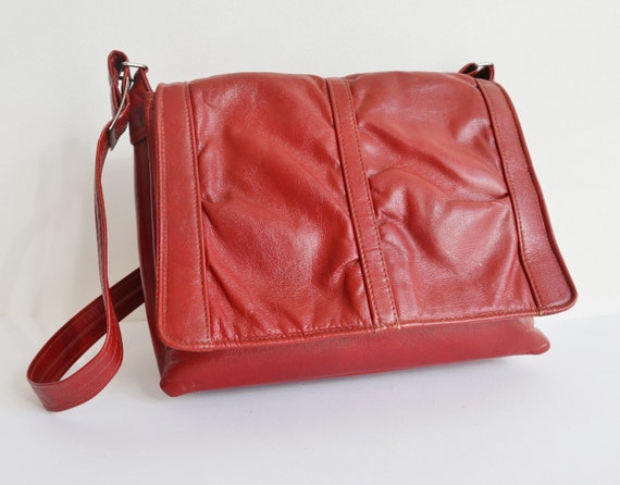 Rusty Brown 60s Vintage Shoulder Bag // Vegan Bag