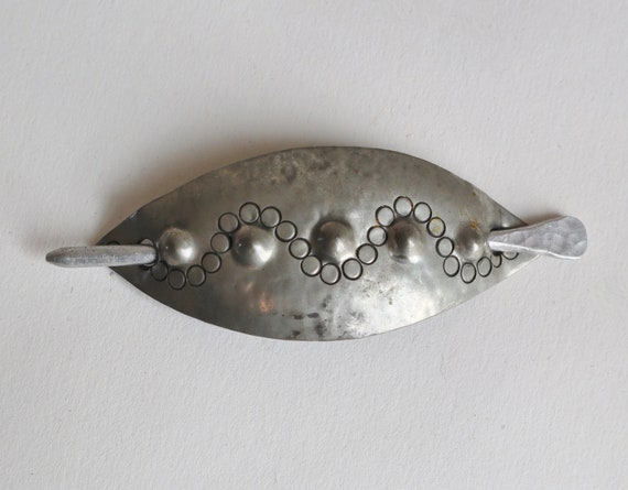70s Pewter Hair Clip