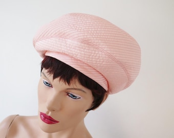 Pink DEADSTOCK 60s70s Vtg. Hat // Modesalon Liia // Size 56