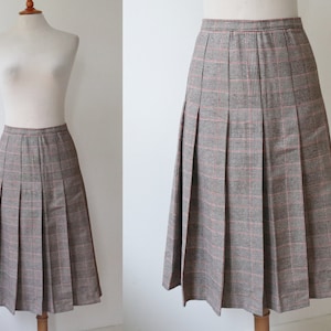 Red Plaid Women Swing Wool Skirt 3796 Red Plaid Women Swing Wool Skirt 3796