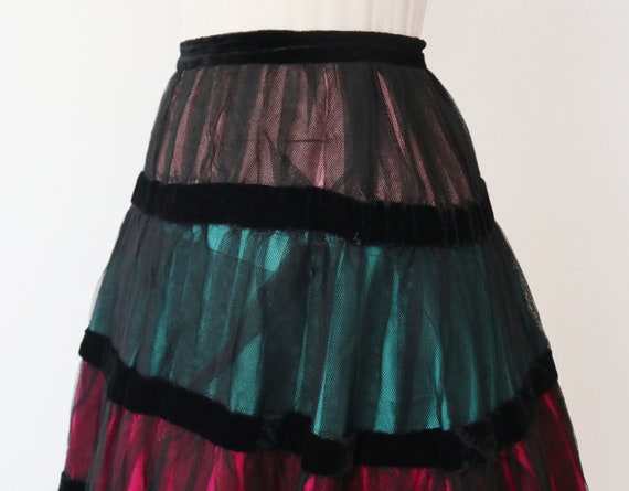 Gorgeous 50s Black High Waisted Vtg. Maxi Skirt W… - image 7