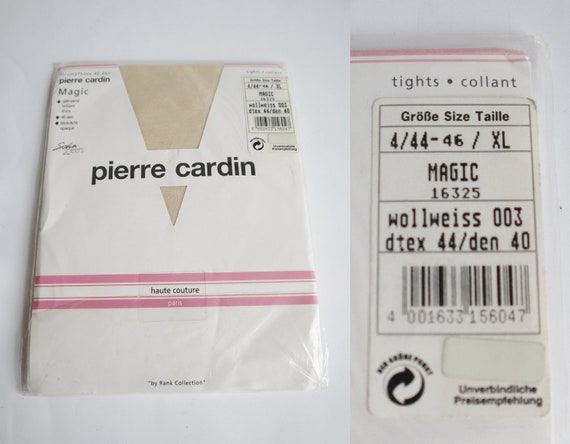 2 Pair Of Ivory DEADSTOCK Pierre Cardin Pantyhose… - image 3