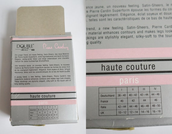 2 Pair Of Ivory DEADSTOCK Pierre Cardin Pantyhose… - image 7