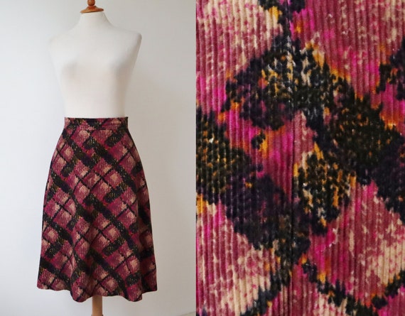 Brown corduroy cheap skirt 70