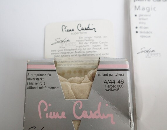 2 Pair Of Ivory DEADSTOCK Pierre Cardin Pantyhose… - image 6