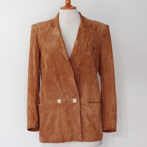 Camel Brown  80s90s Vtg. Suede Jacket // Womes Jacket
