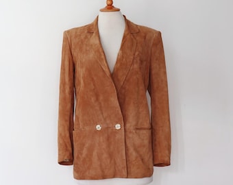 Camel Brown  80s90s Vtg. Suede Jacket // Womes Jacket