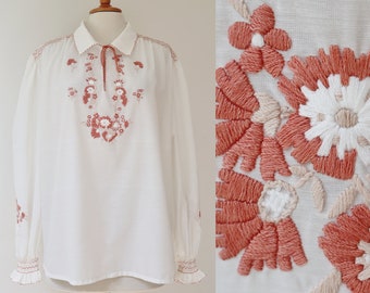 トップス used euro embroidery blouse Ukrainian women's embroidered Eco blouse 