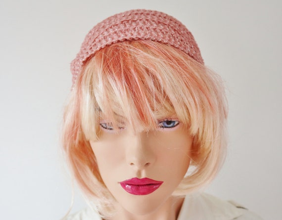 Pink Silver Hat // One Size Headpiece - image 2