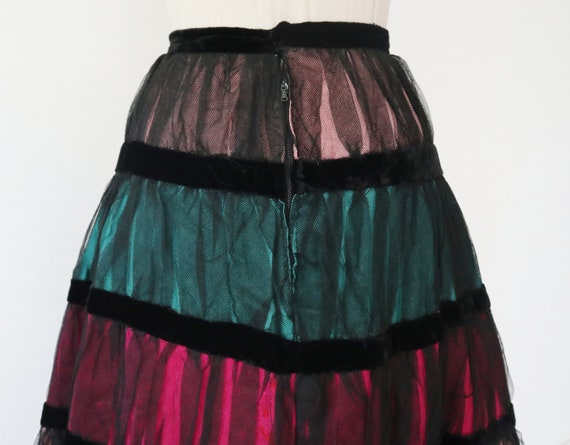 Gorgeous 50s Black High Waisted Vtg. Maxi Skirt W… - image 8