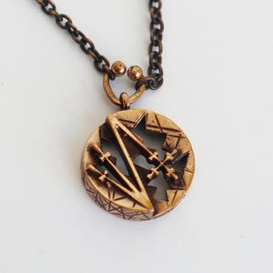 Karl Laine 70s Bronze Vtg. Pendant Necklace // Made In Finland
