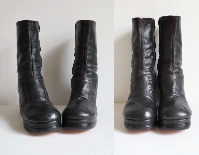 Rare 70s Vintage Mens Platform Glam Rock Boots // Anthony F. | Etsy