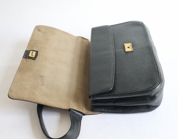 Black 50s Vtg. Top Handle Bag