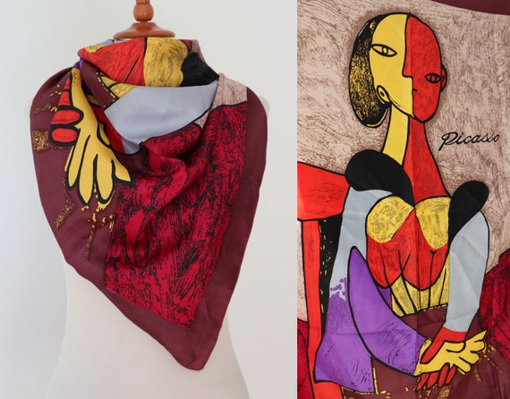 Colorful Vintage Scarf // Picasso