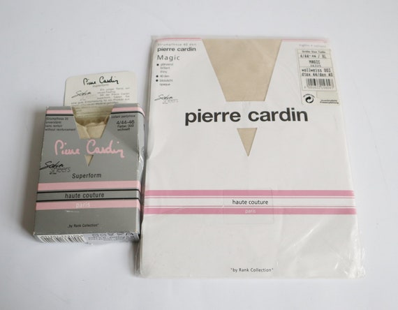 2 Pair Of Ivory DEADSTOCK Pierre Cardin Pantyhose… - image 2