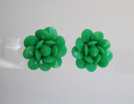 Green 50s/60s Vintage Ear Clips