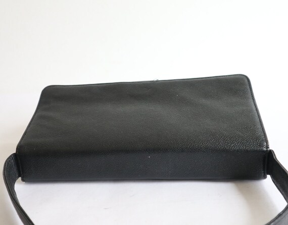 Black 50s Vtg. Top Handle Bag - image 8