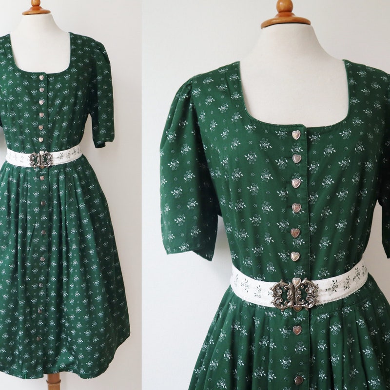 Heart Print Short Sleeve Tie Waist Dress main image 0