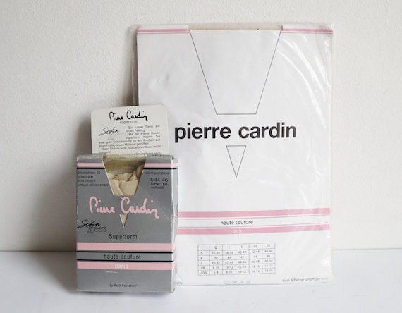2 Pair Of Ivory DEADSTOCK Pierre Cardin Pantyhose… - image 1