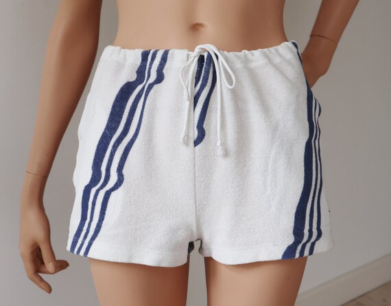 White terry cloth shorts sale