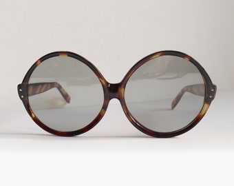 Rare Gorgeous 60s Round Brown/Clear Vtg. Sunglasses // Authentic Sunglasses