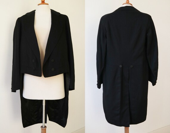 Very Rare Black 1890s Men Tail Coat // Tuxedo Jacket //  Etsy
