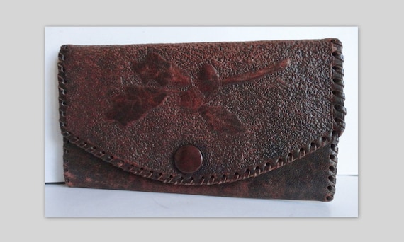 30s Vintage Wallet // Tooled Leather