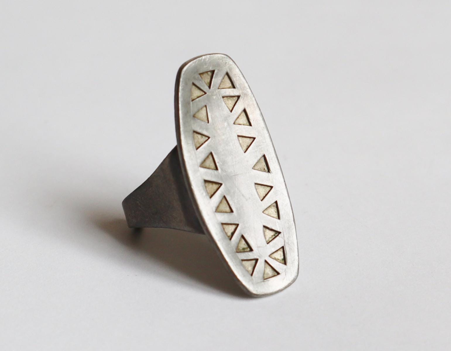 Bague Ancienne En Étain Jorgen Jensen Denmark - Occasion - Pièce Vintage