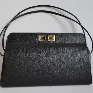 Black 40s/50s Vintage Handbag image 1