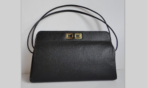 Black 40s/50s Vintage Handbag - image 1