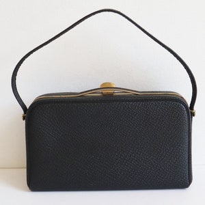 Black 40s/50s Vintage Handbag With Golden Closure