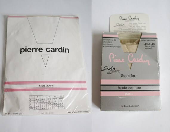 2 Pair Of Ivory DEADSTOCK Pierre Cardin Pantyhose… - image 4