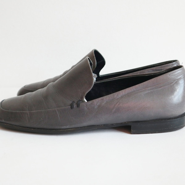 Gris Vtg. Mocassins Jil Sander // Taille 38