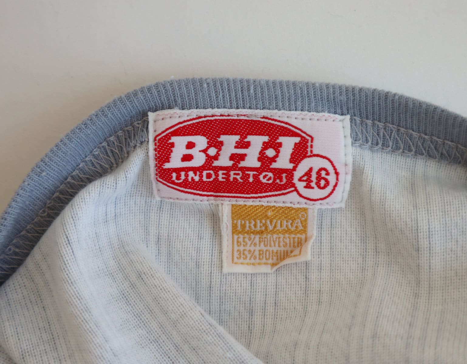 Gray White Striped 70s Vtg. T-shirt/underwear B.H.I. // Etsy Australia