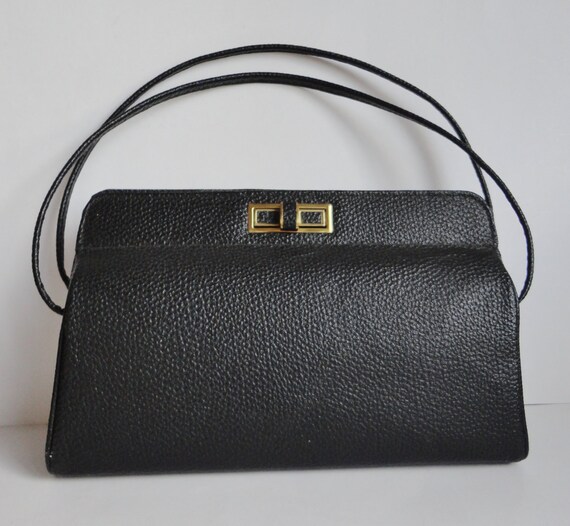Black 40s/50s Vintage Handbag - image 4