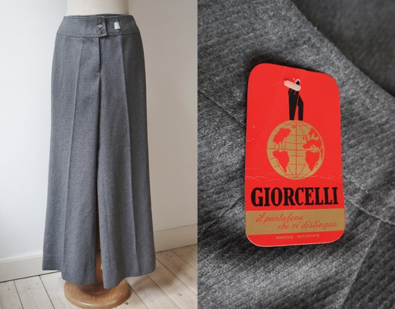 Cool Gray DEADSTOCK 70s Bell Bottom Vtg. Flare Pan