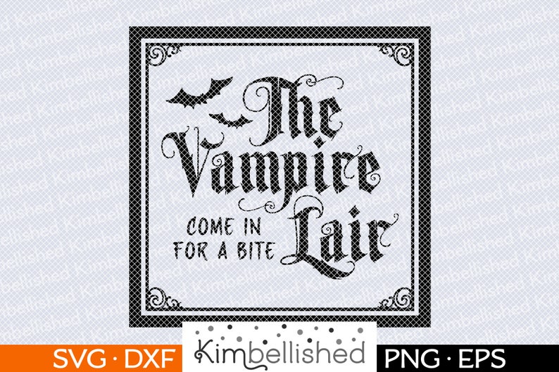The Vampire Lair Halloween SVG DXF Digital Cut Files