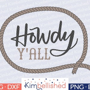 Howdy Y'all SVG DXF Digital Cut Files