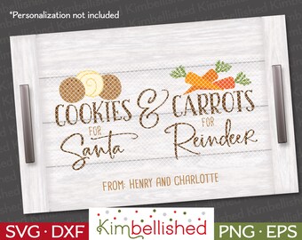 Cookies for Santa Farmhouse SVG DXF Digital Cut Files