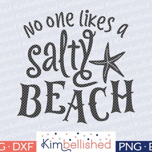 Niemand mag einen salzigen Strand - SVG DXF Dateien geschnitten