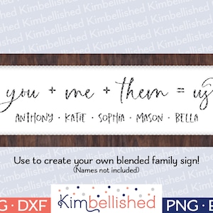 You + Me + Them = Us SVG DXF Digital Cut Files