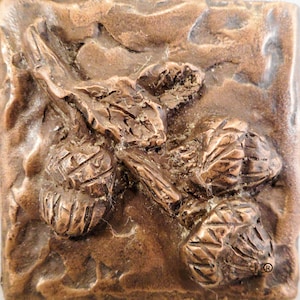 Bronzen eikels decoratieve stip. (collectie vallende bladeren)