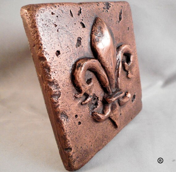 Western Bronze 4/"x4/" Decorative Metal Wall Tile by Metal Tile Arts Manu Cowboy