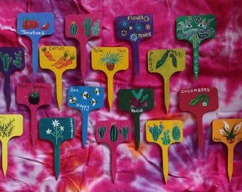 Handmade Painted Plant Sign