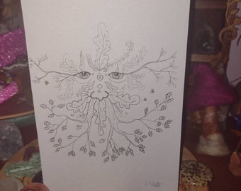Green Man Art Print
