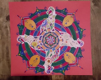 Handgemaltes Mandala Mandala