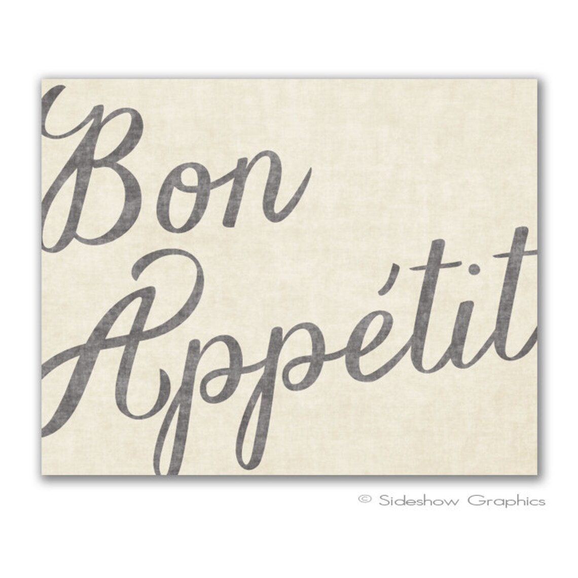 Bon Appetit Printable Art Print Kitchen Art Instant Digital | Etsy