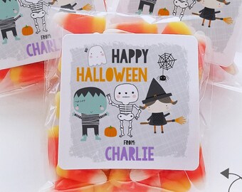Editable Halloween Tags for Kids, Halloween Stickers, Halloween Tags, Halloween Party, Class Halloween Printable, Halloween Kids Tags