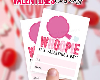 Whoopie Valentine's Day Cards For Kids. Funny Valentine Classroom Valentines Exchange Card | Printable DIY Digital Instant Download